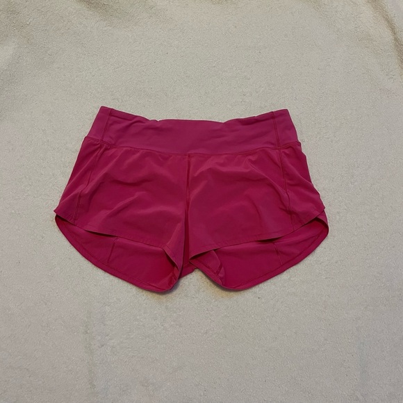 Sonic Pink Lululemon Speed-Up Shorts ‘2.5  SIZE 10 - Picture 5 of 6